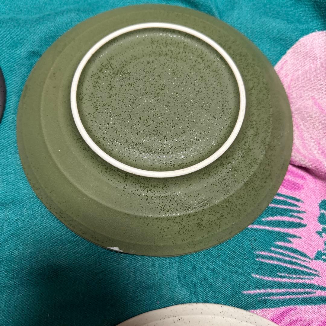 陶器皿 7枚セット 渦巻き模様