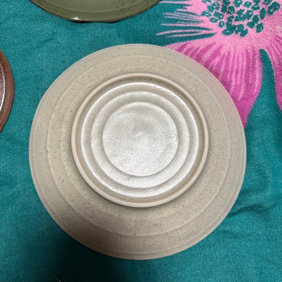 陶器皿 7枚セット 渦巻き模様