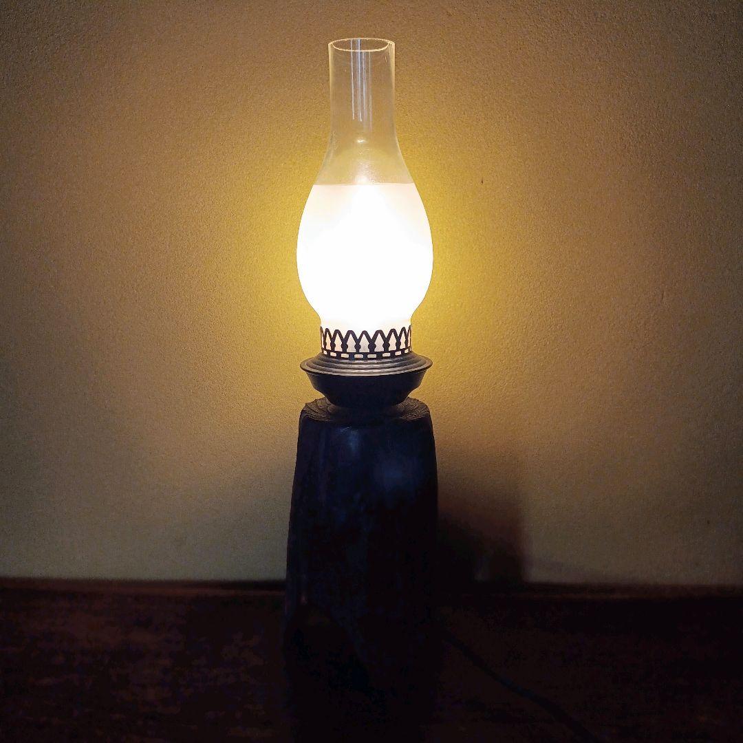 【ヴィンテージ】ランプ 昭和レトロ プリミティブ オイルランタン ガラス