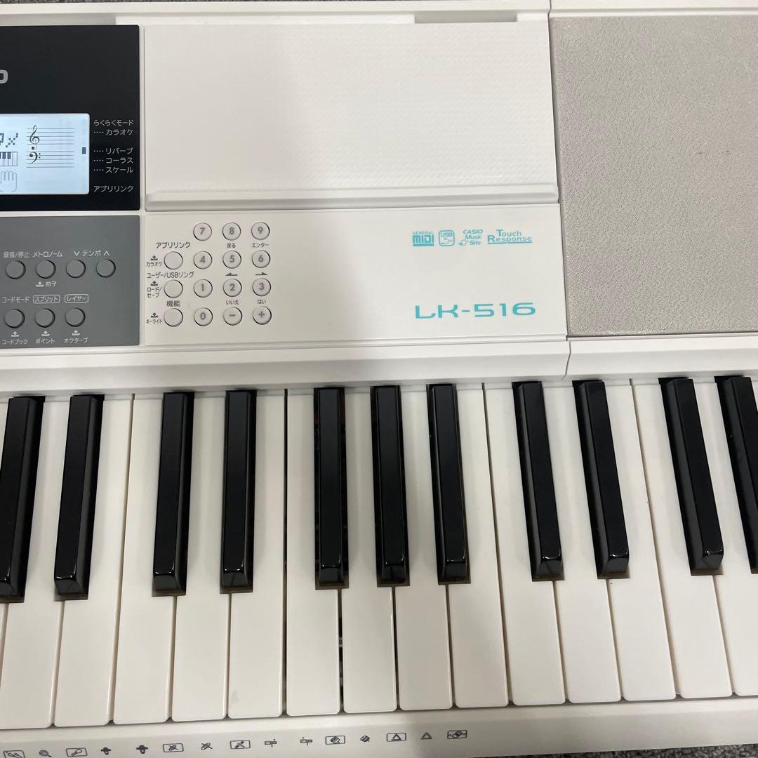 動作品 Casio LK-516 61鍵盤電子キーボード 2019年製