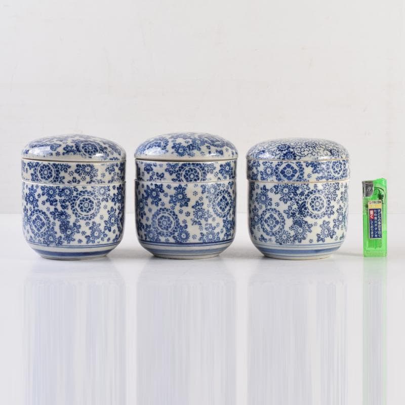 瀬戸焼　古瀬戸　段重　蓋物　3点まとめて　C　7162