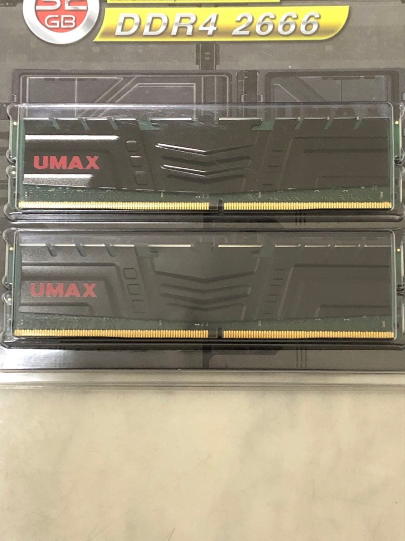 新品未開封 UMAX 32GB (16GB×2) DDR4 2666 メモリ