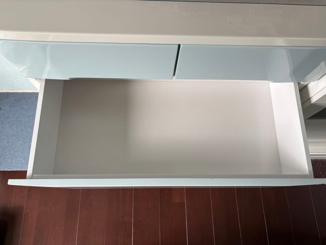 《 引き取り可 》 引き出し 5段 水色 家具 木製 シマホ 島忠 チェスト