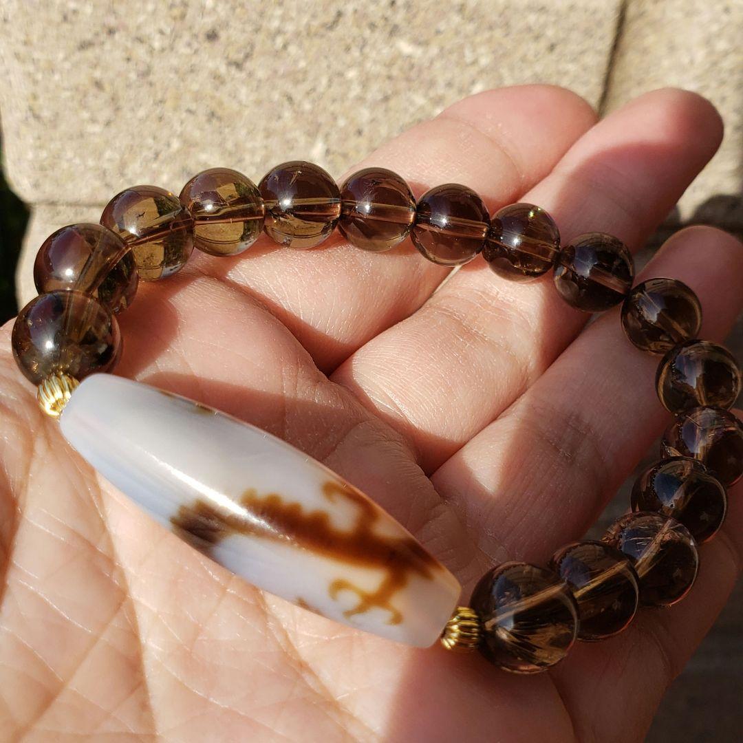 白天珠　龍神天珠　龍神三本爪天珠