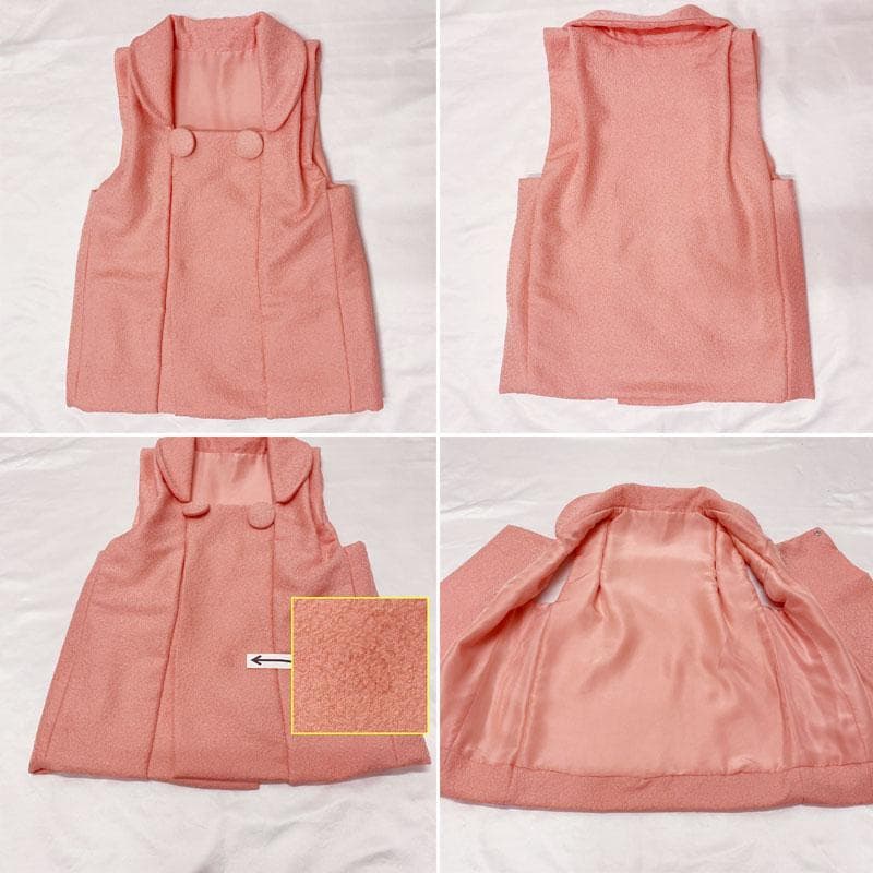 508ag77◎七五三 三歳 女の子 アンティーク着物&被布 レトロ 鶴菊楓◎