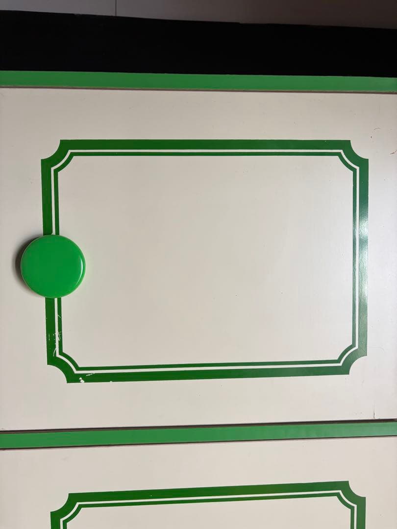 最終処分セール 昭和レトロポップ 5段木製ラック ヴィンテージ グリーンホワイト