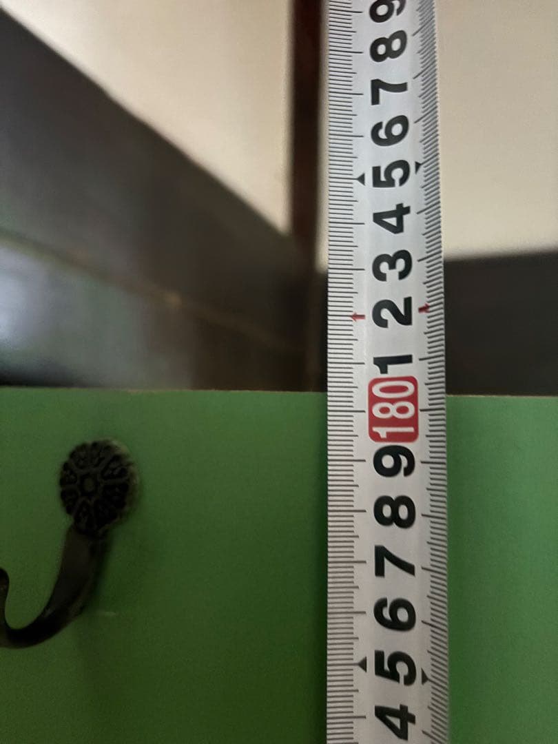 最終処分セール 昭和レトロポップ 5段木製ラック ヴィンテージ グリーンホワイト