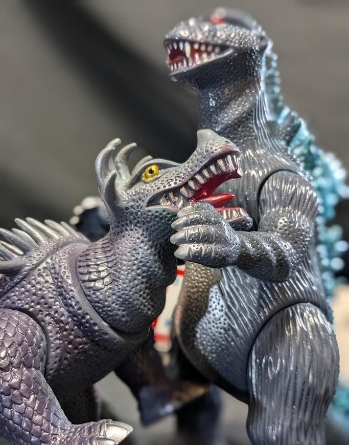 逆襲ゴジラ＆アンギラス（マルサン）ソフビフィギュア２体セット