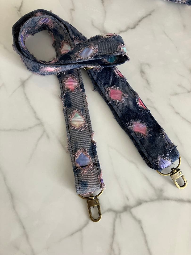 699 はるちゃん★☆大きめデニムリメイクバック　ハンドメイド