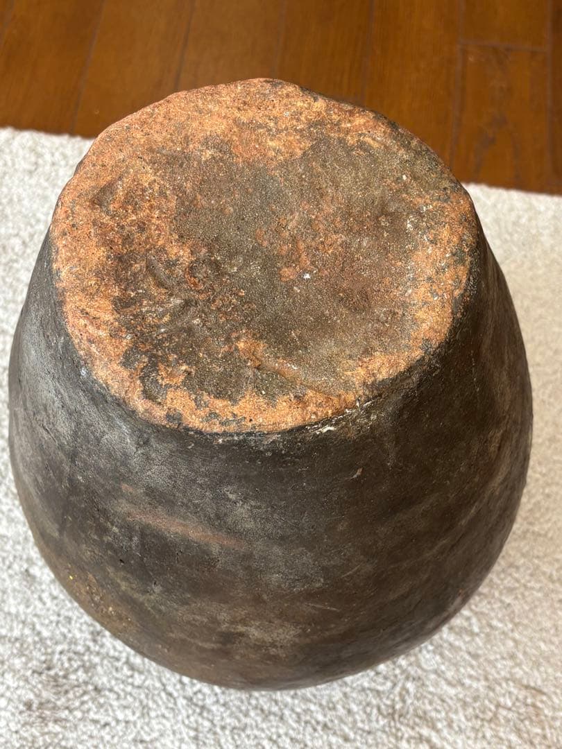 古常滑焼　無釉焼き締め壺　 古美術骨董品　アンティーク花器 時代物