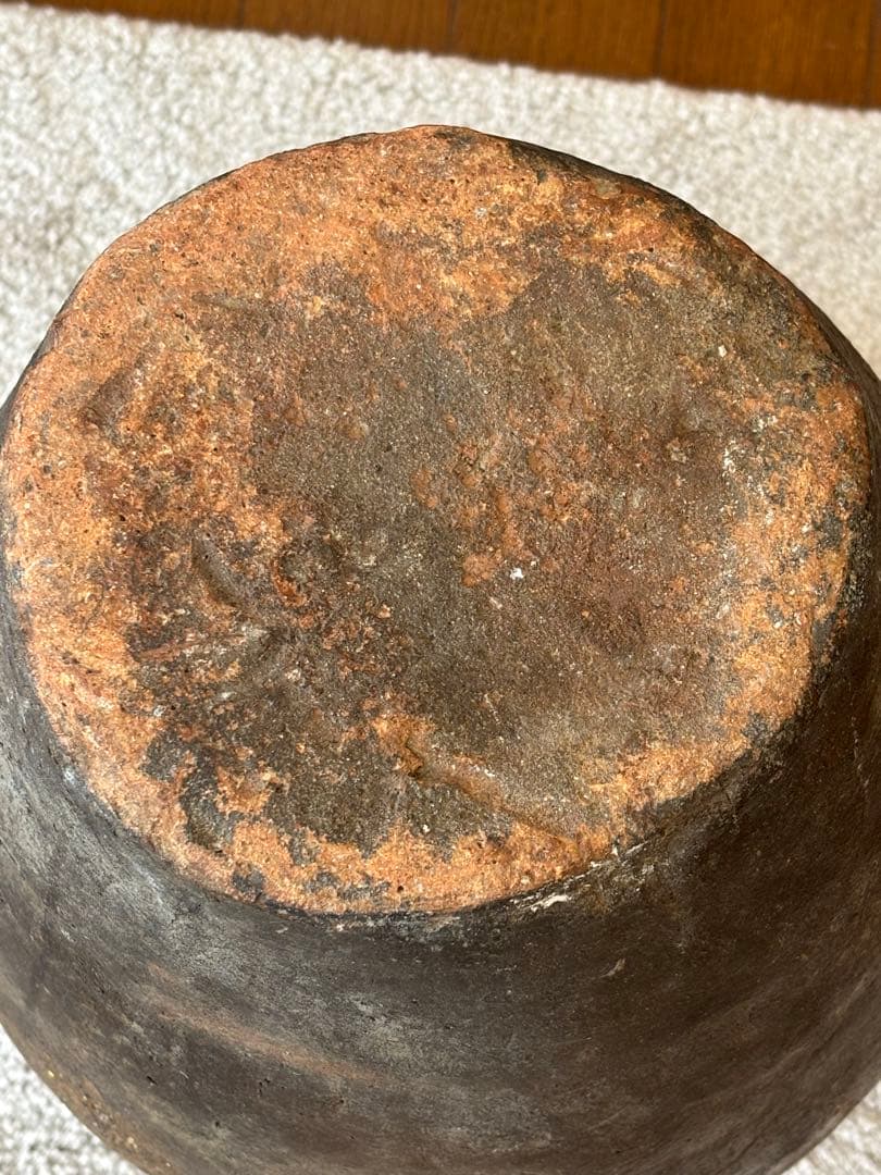 古常滑焼　無釉焼き締め壺　 古美術骨董品　アンティーク花器 時代物