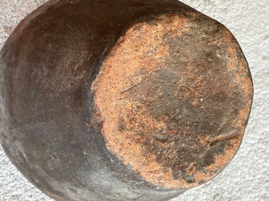 古常滑焼　無釉焼き締め壺　 古美術骨董品　アンティーク花器 時代物