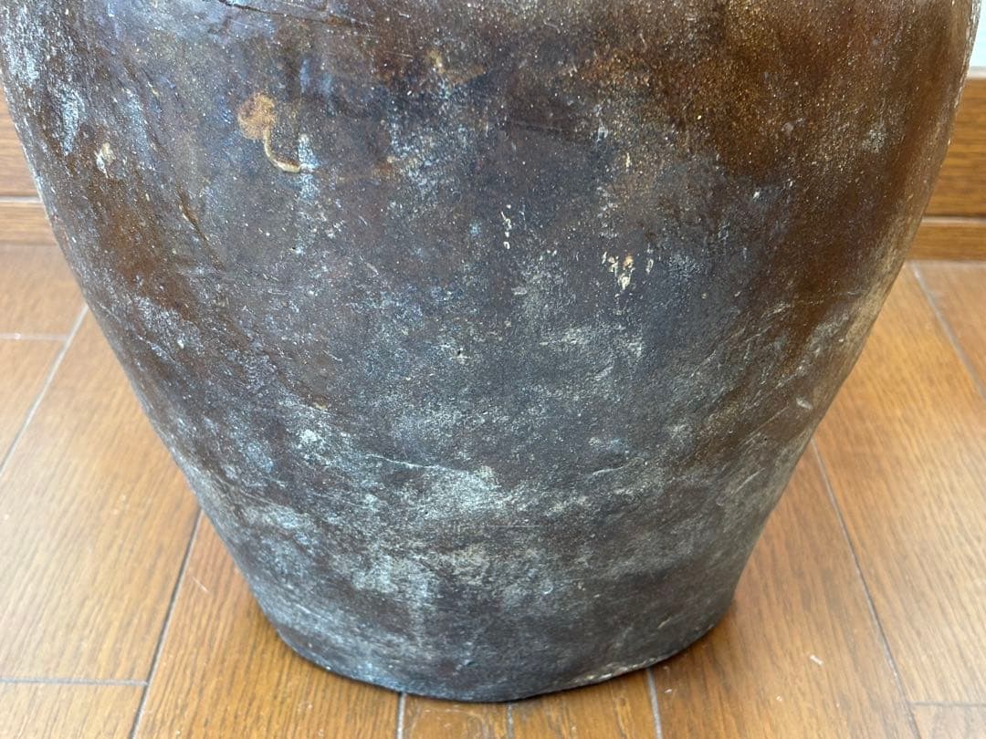 古常滑焼　無釉焼き締め壺　 古美術骨董品　アンティーク花器 時代物