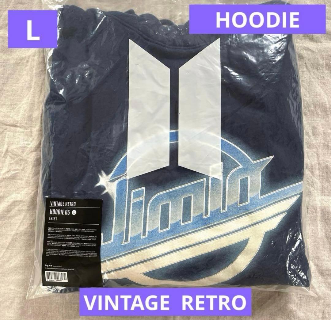 公式　BTS JIMIN ジミン　ヴィンテージレトロ フーディー　パーカー　 L