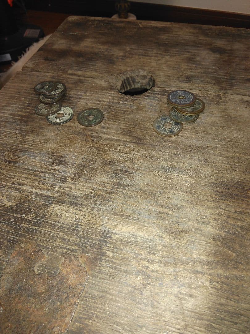 江戸時代 欅材 銭箱