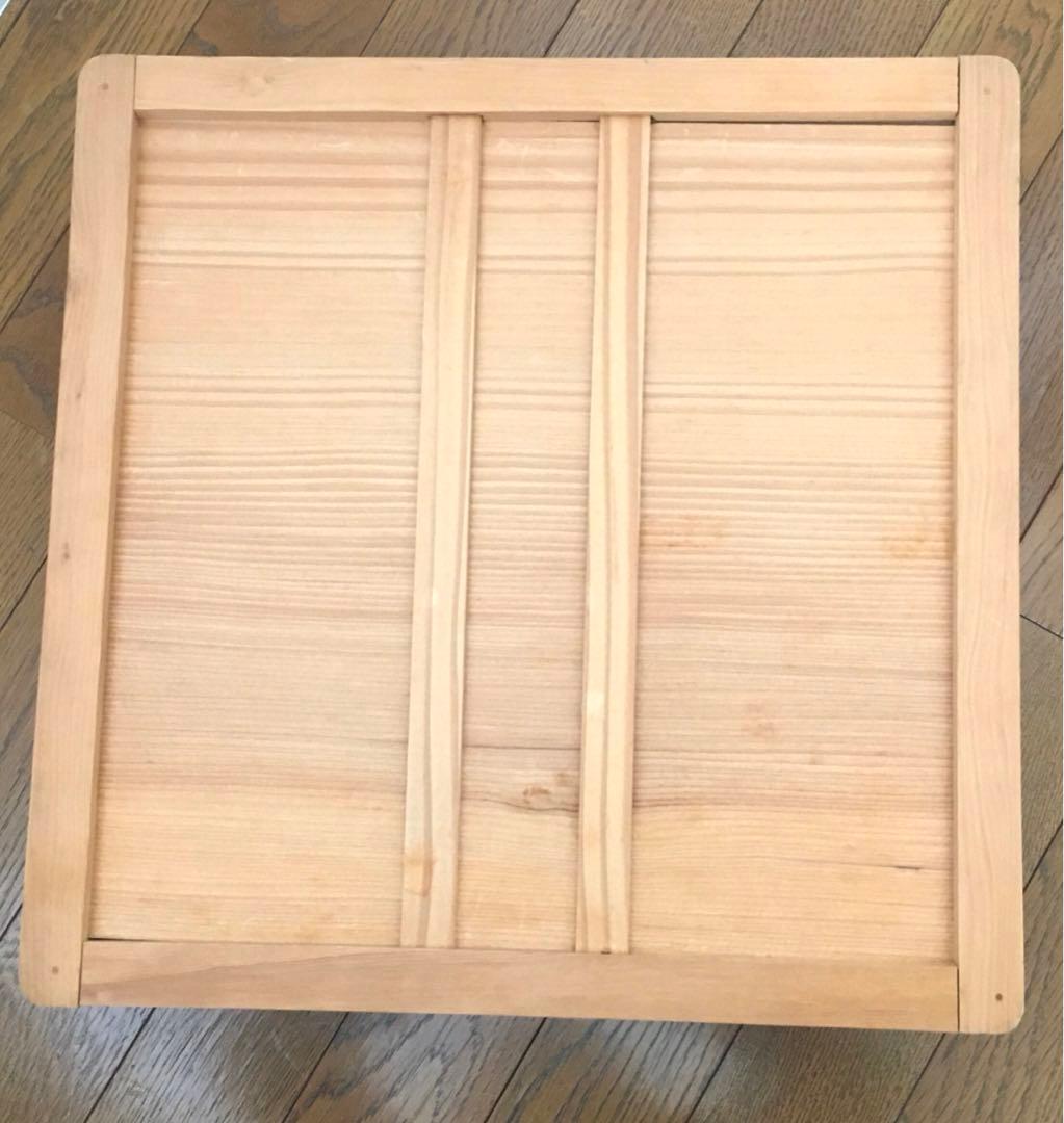 蓋付き◯大きな木箱　約37cm角◯木製古道具　収納　寿司箱　和菓子　折箱　香箱