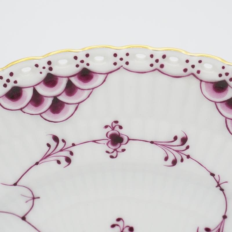 ロイヤルコペンハーゲン バーガンディ フルレース プレート 17.5cm #3