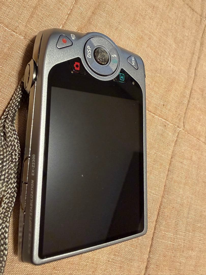 CASIO EXILIM ブルーデジタルカメラ　ケース、バッテリー、sdカード付