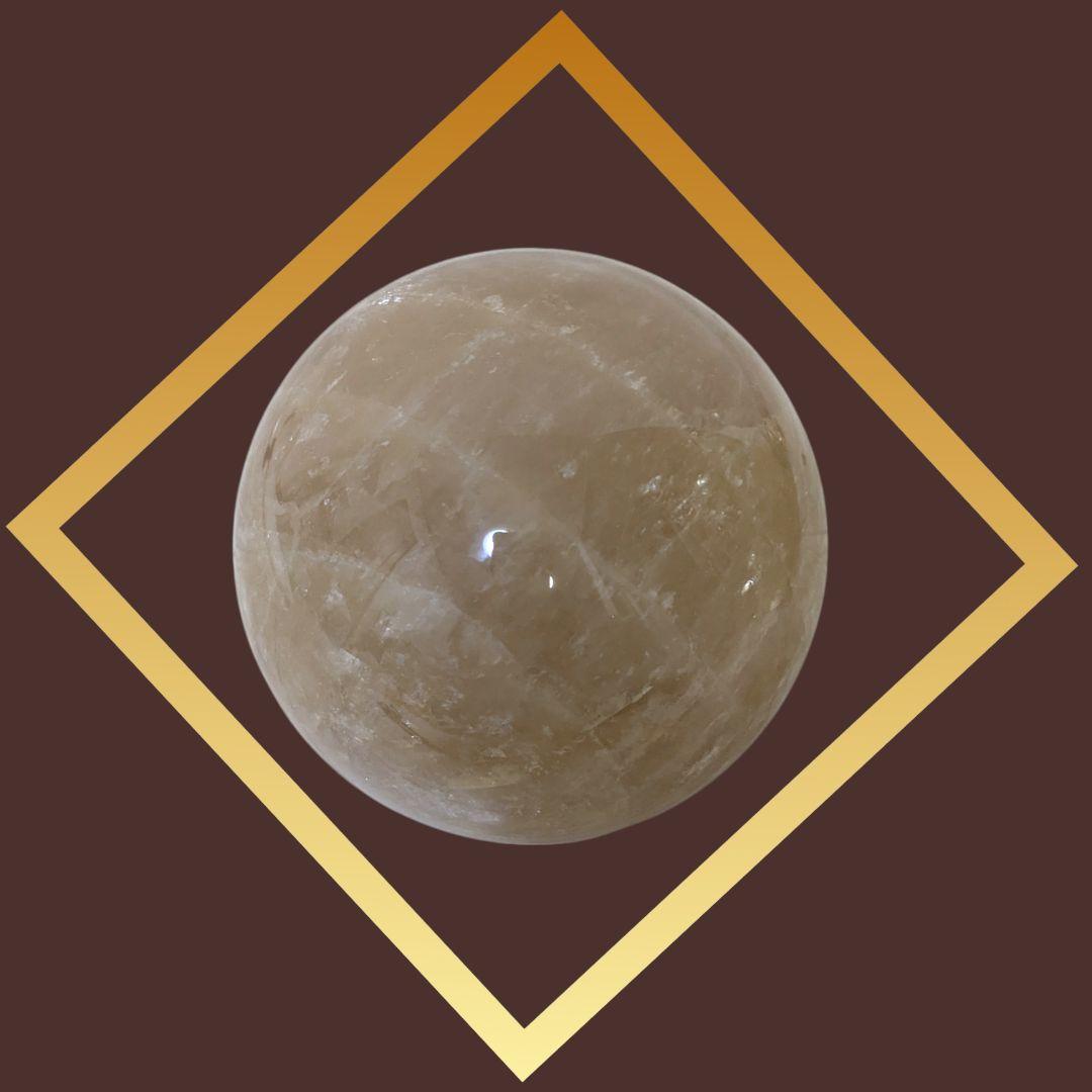 ✨️開運✨️ 黄金大宝珠 ✨️特大【15cm 】カルサイト 球体 木箱付 風水