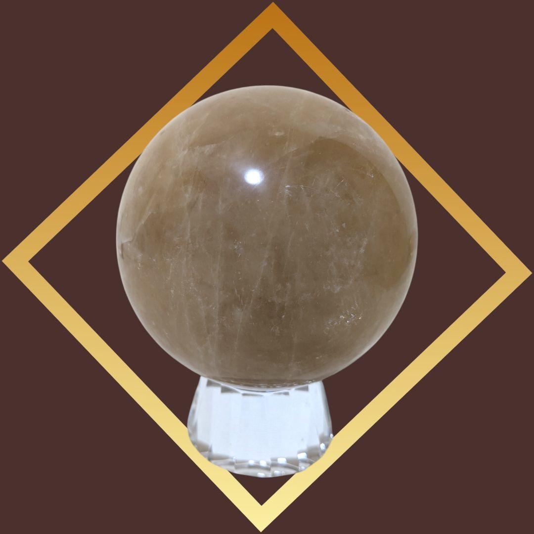 ✨️開運✨️ 黄金大宝珠 ✨️特大【15cm 】カルサイト 球体 木箱付 風水