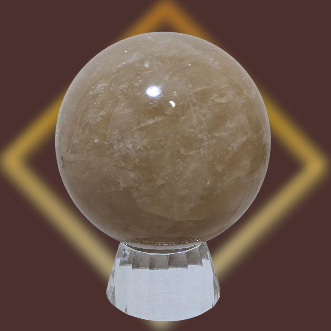 ✨️開運✨️ 黄金大宝珠 ✨️特大【15cm 】カルサイト 球体 木箱付 風水