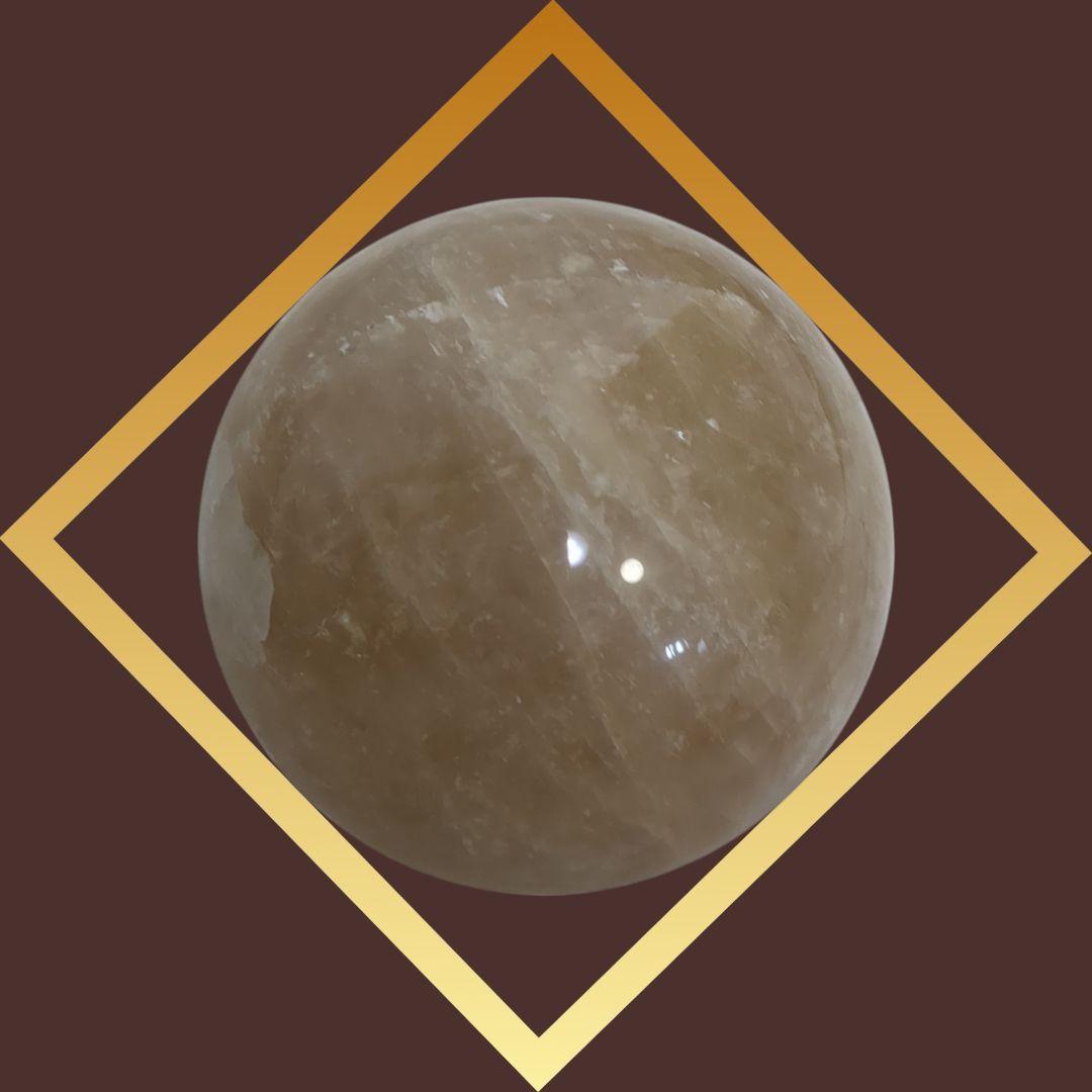 ✨️開運✨️ 黄金大宝珠 ✨️特大【15cm 】カルサイト 球体 木箱付 風水