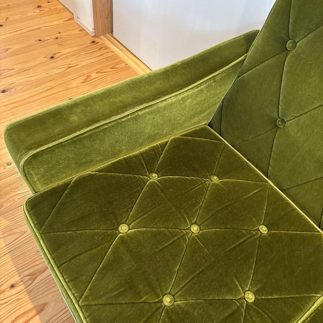 カリモク60⭐︎ロビーチェア2シーター⭐︎モケットグリーン