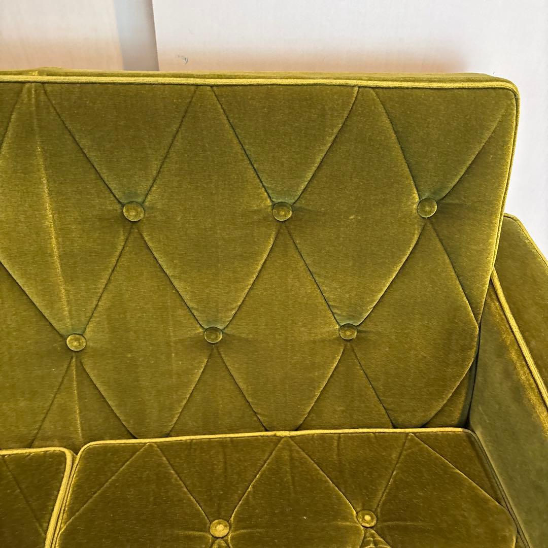 カリモク60⭐︎ロビーチェア2シーター⭐︎モケットグリーン