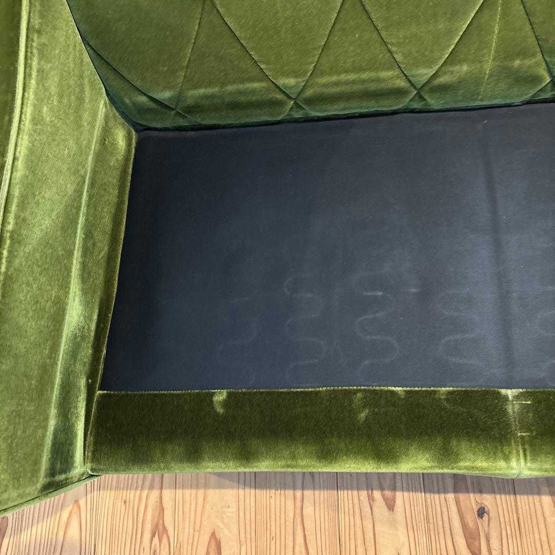 カリモク60⭐︎ロビーチェア2シーター⭐︎モケットグリーン