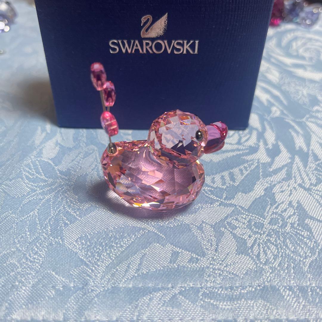 Swarovski ♡ ピンククリスタル アヒルの置物