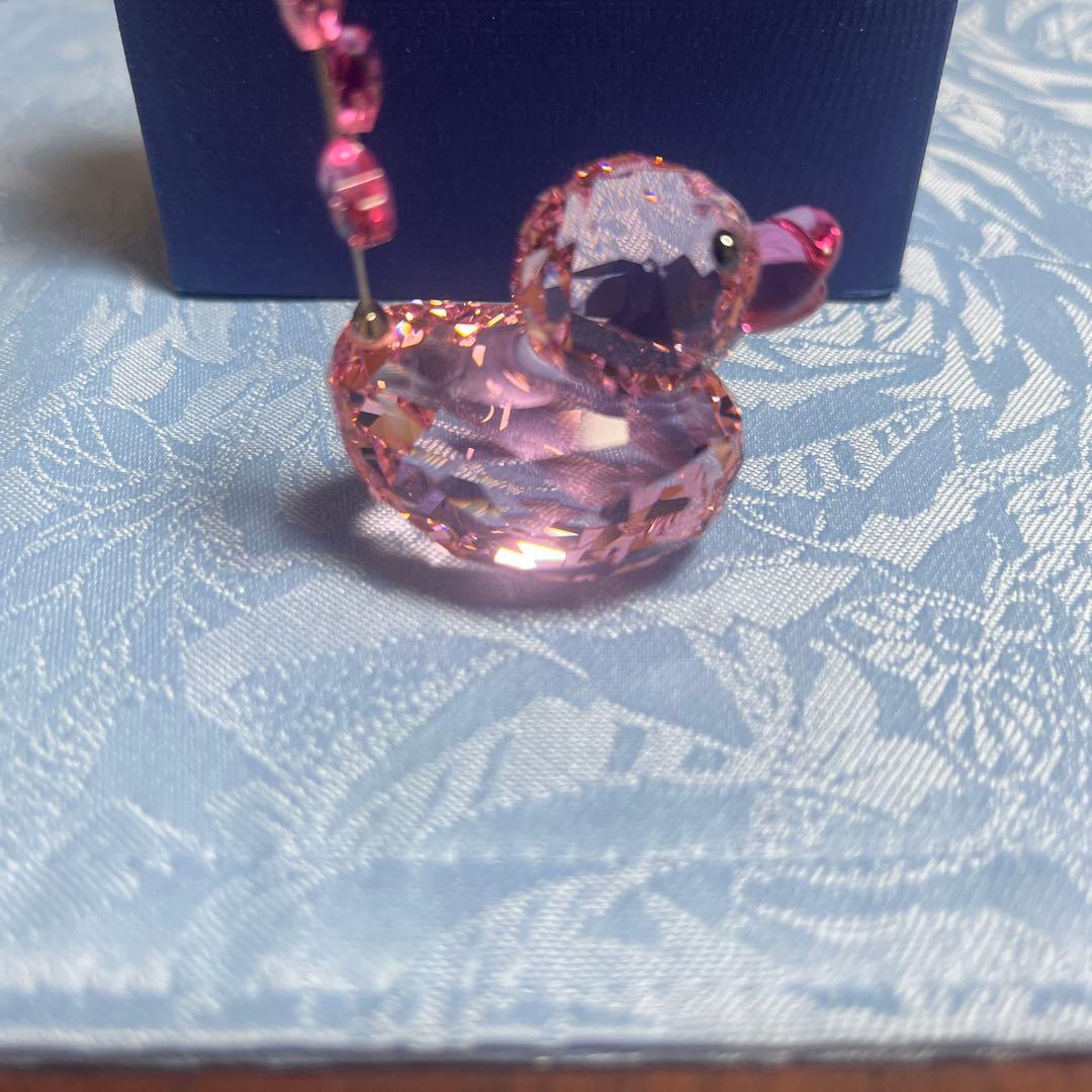 Swarovski ♡ ピンククリスタル アヒルの置物