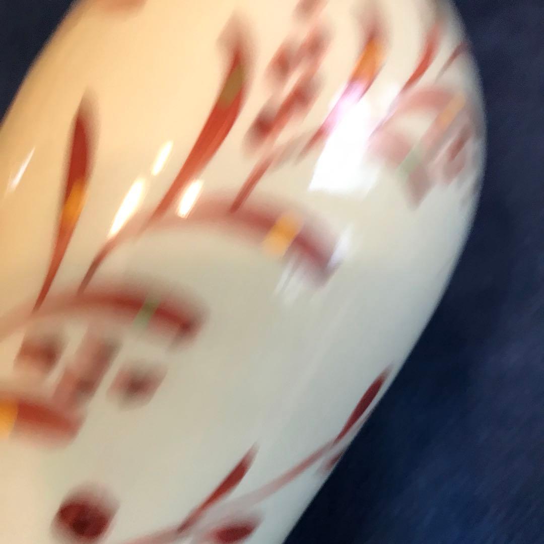 赤絵のやちむんの花瓶　花器　壺　沖縄　ガーデニング　ガーデン雑貨