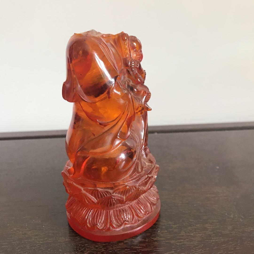 希少品　仏教美術　中国美術　骨董品　中国古玩　古美術　琥珀　難あり