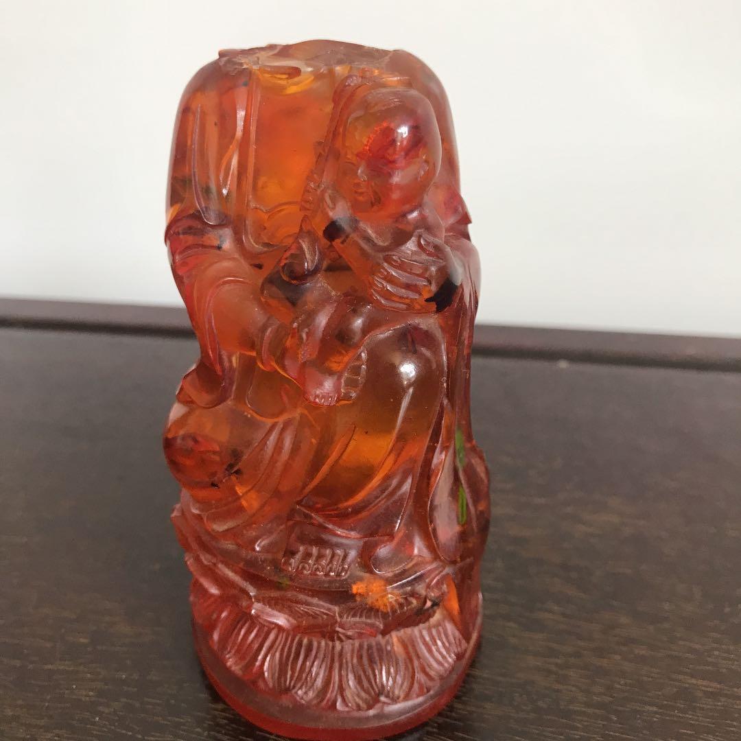 希少品　仏教美術　中国美術　骨董品　中国古玩　古美術　琥珀　難あり