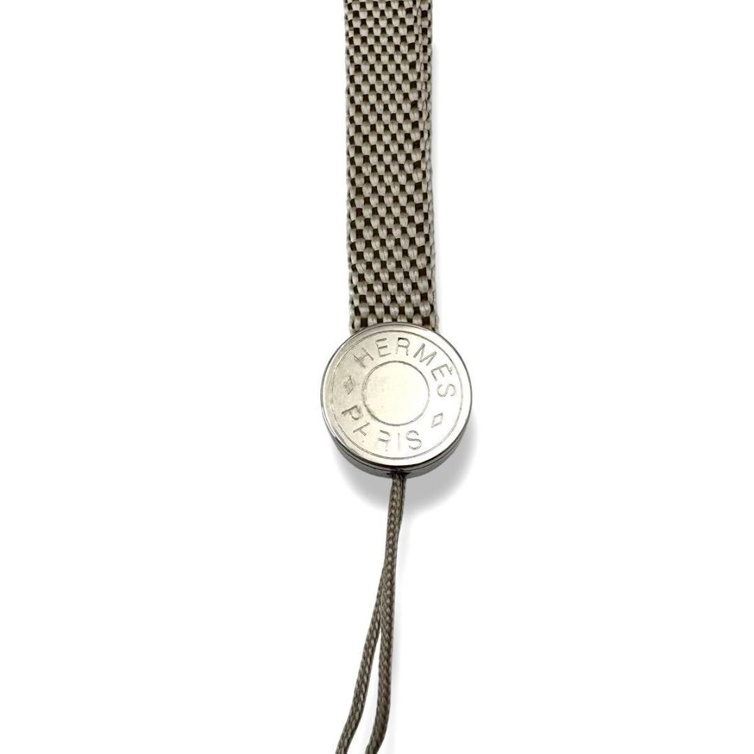 美品 エルメス　セリエ　ストラップ　ナイロン　ベージュ系　スマホストラップ　ロゴ