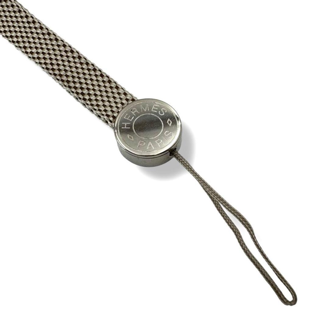 美品 エルメス　セリエ　ストラップ　ナイロン　ベージュ系　スマホストラップ　ロゴ
