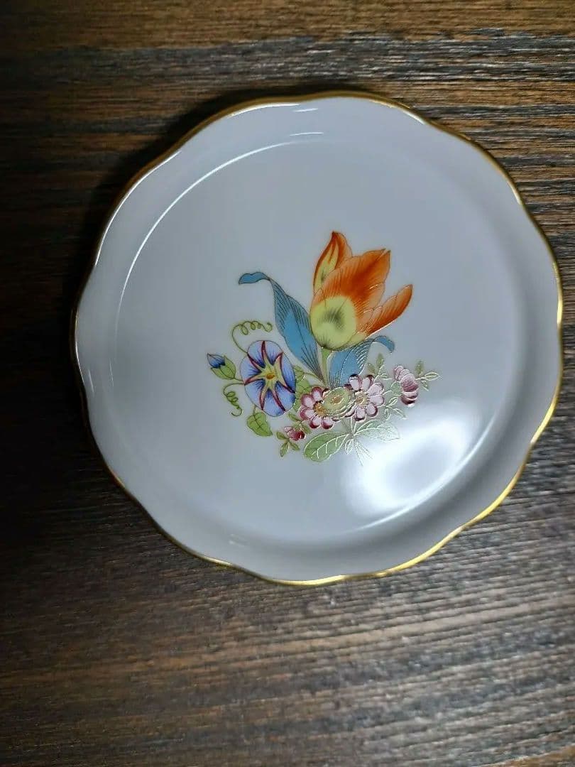 新品　Herend　花柄陶磁器皿5枚セット