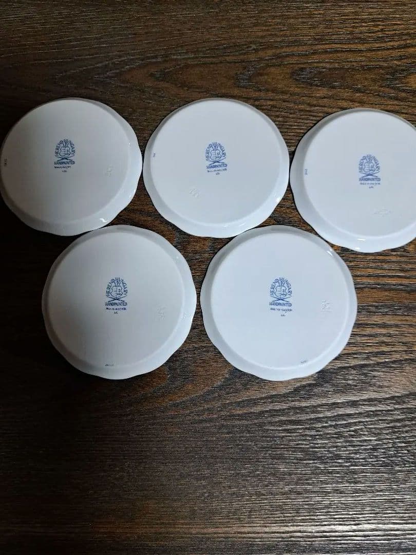 新品　Herend　花柄陶磁器皿5枚セット