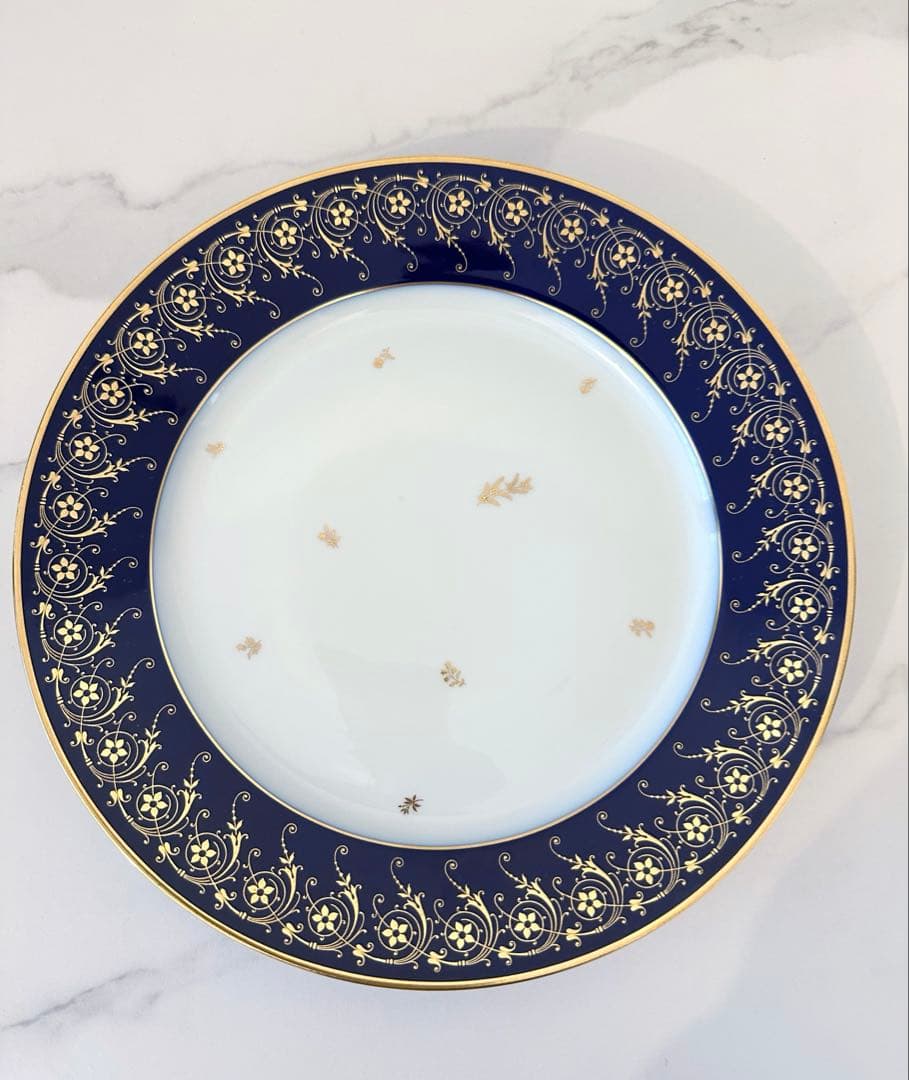 未使用　セーブル　SEVRES 箱付き　ファットブルー　ディナー皿　1976年