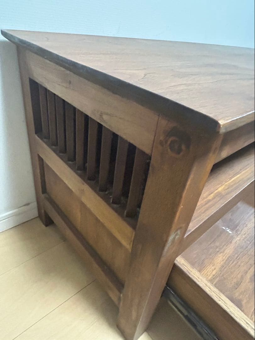 木製彫刻入りテレビ台　アジアンテイストボード　アジアン雑貨　木製テレビボード