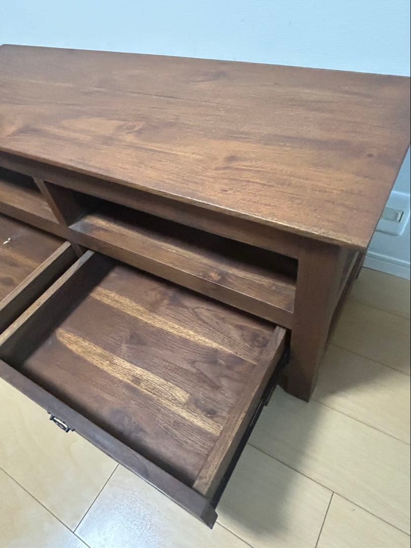 木製彫刻入りテレビ台　アジアンテイストボード　アジアン雑貨　木製テレビボード