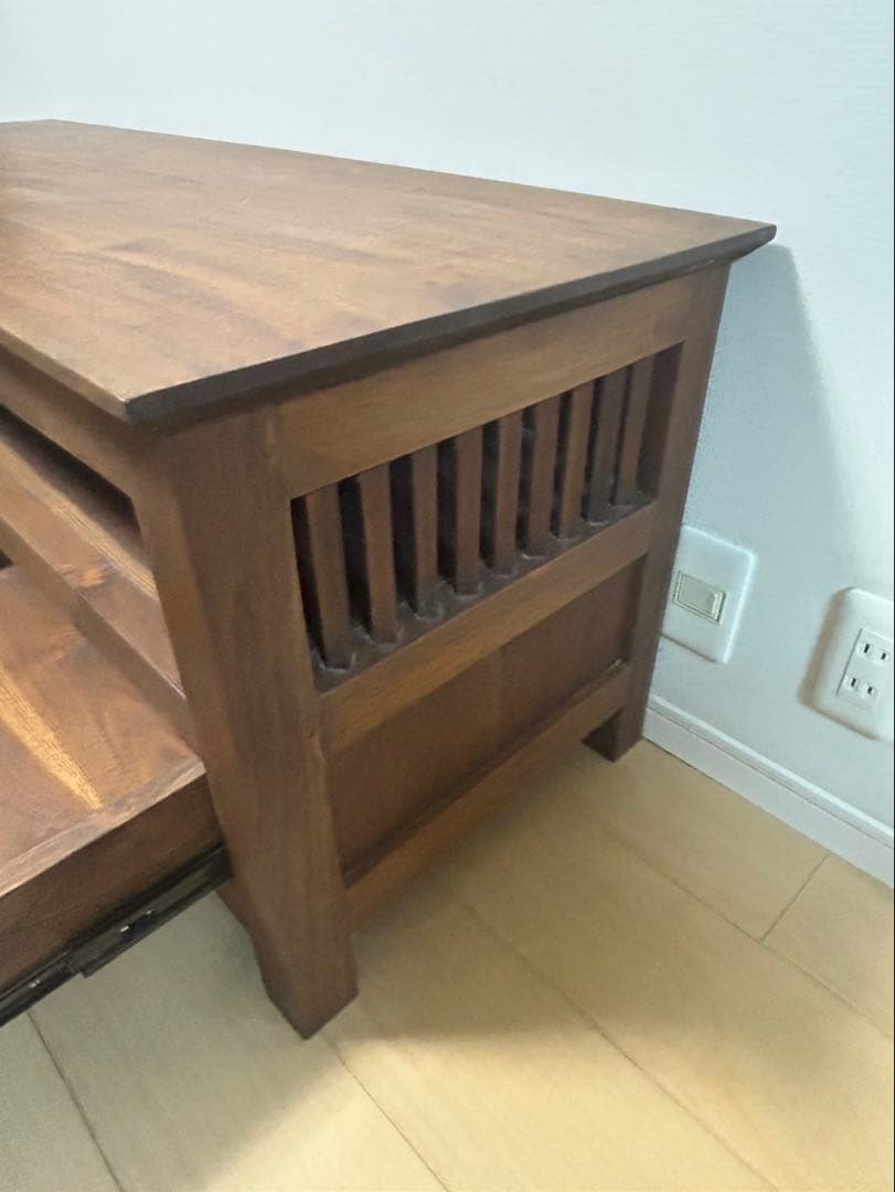 木製彫刻入りテレビ台　アジアンテイストボード　アジアン雑貨　木製テレビボード