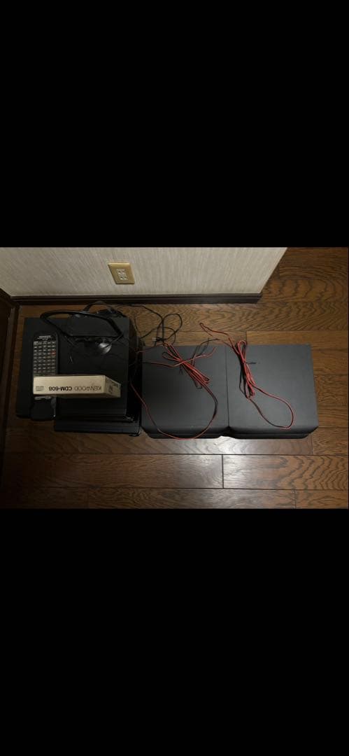 KENWOOD ミニコンポ ブラック スピーカー付き