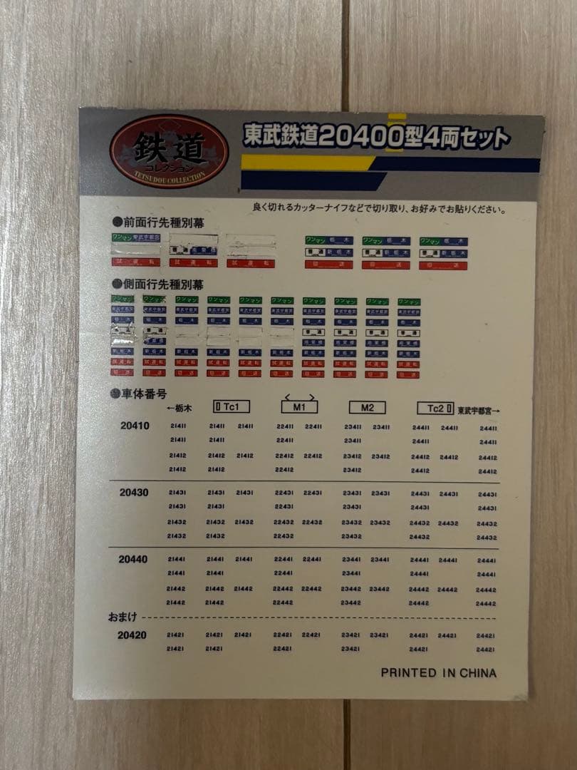 鉄道コレクション 東武20400型 20410番台+20420番台