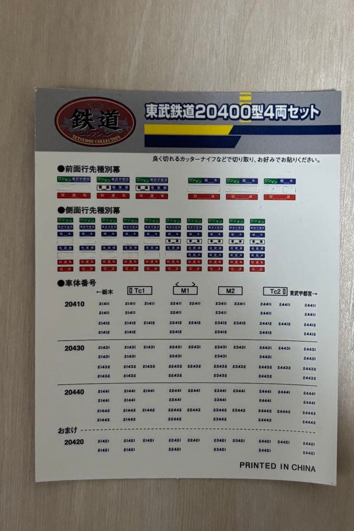 鉄道コレクション 東武20400型 20410番台+20420番台