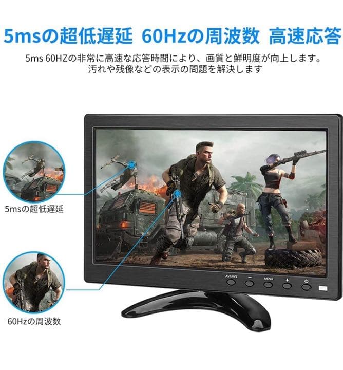 新品！10.1インチモニター液晶小型モニター1280X800 IPS 全視野