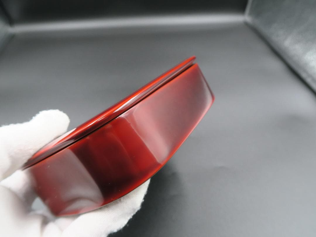 【輪島塗】曲げわっぱ弁当箱 塩徳屋漆器店 溜塗内朱塗 一客 天然木 共箱