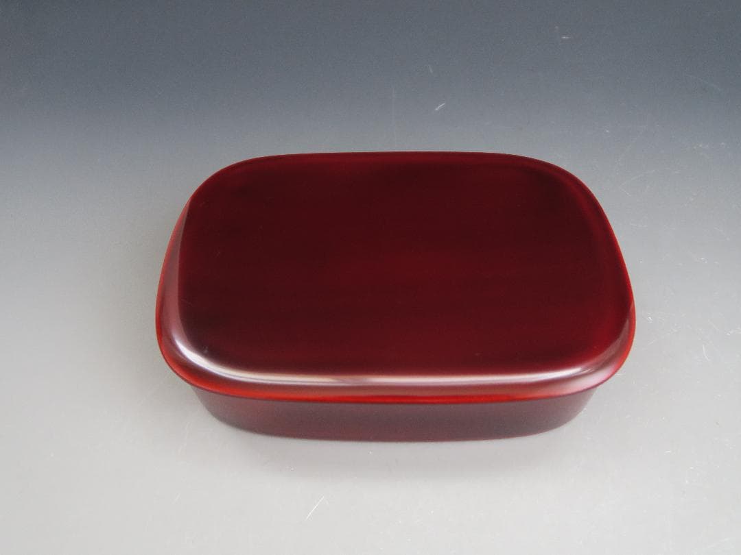 【輪島塗】曲げわっぱ弁当箱 塩徳屋漆器店 溜塗内朱塗 一客 天然木 共箱