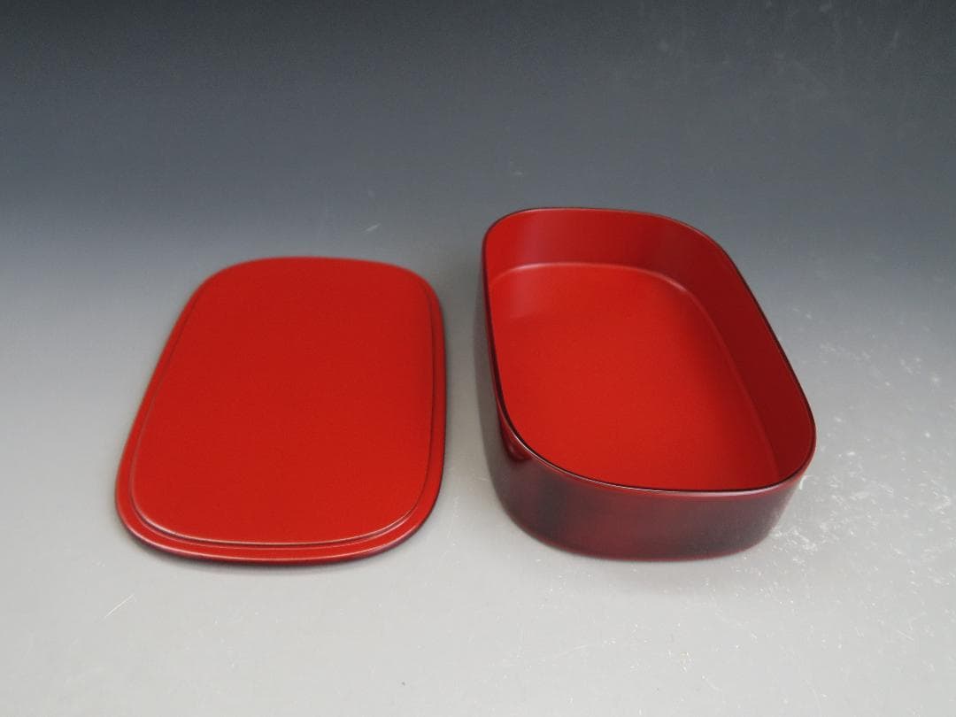 【輪島塗】曲げわっぱ弁当箱 塩徳屋漆器店 溜塗内朱塗 一客 天然木 共箱