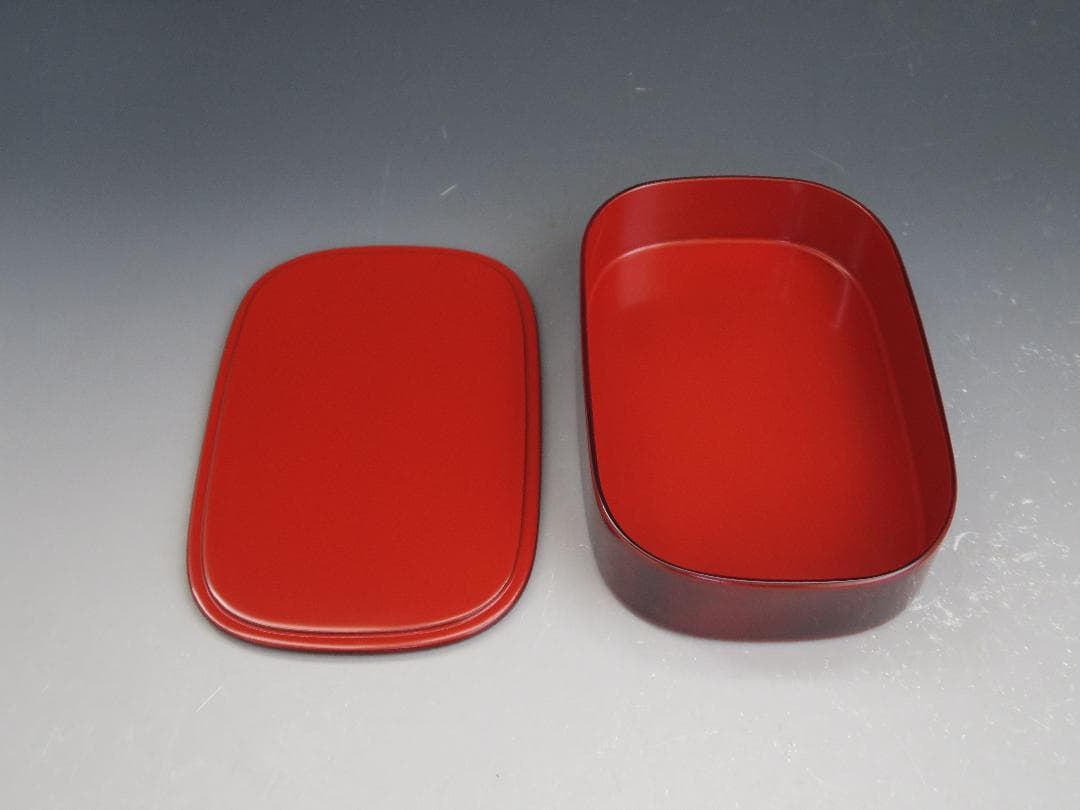 【輪島塗】曲げわっぱ弁当箱 塩徳屋漆器店 溜塗内朱塗 一客 天然木 共箱